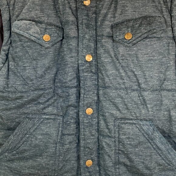 Kane & Unke Vest Mens 2XL Blue Snap Front Sleeveless Quilted Pockets Lined - Picture 3 of 11